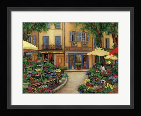 Framed Flowers In Aix Print