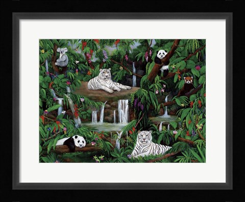 Framed Friends In The Rainforest Print