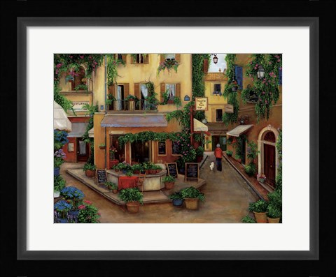 Framed Parisian Cafes Print