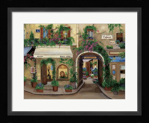Framed Rue De Fleurs Print