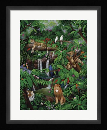 Framed Tree Leopards Print