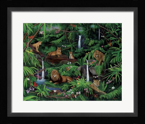 Framed Den Of Lions Print