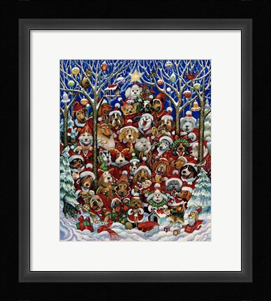 Framed Santa Paws Print