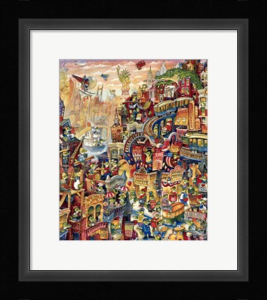 Framed Croc City Print