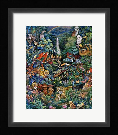 Framed Rainbow Rainforest Print