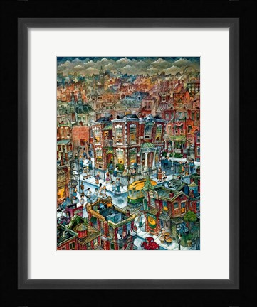 Framed School S B Huey Print