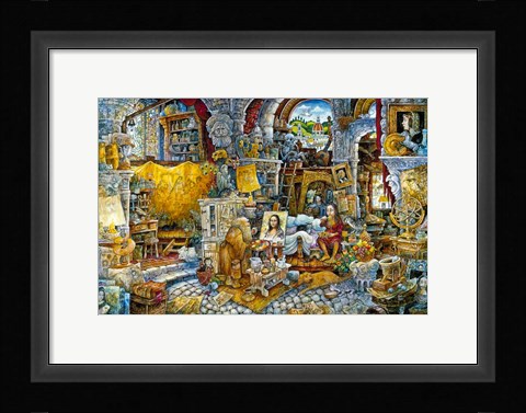 Framed Mona 2 Spaghetti Print