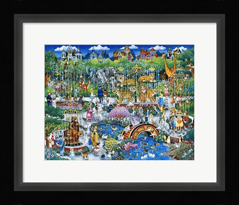 Framed Victorian Zoo Print