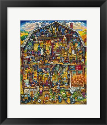 Framed Antique Barn Print