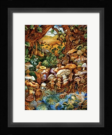Framed Mushroom Fairies Print