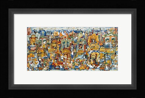Framed Street Scene Print