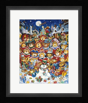 Framed Teddy Bear Christmas Print