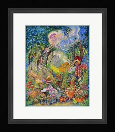 Framed My Gardening Angel Print