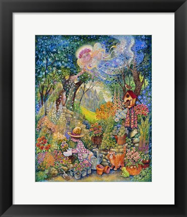 Framed My Gardening Angel Print