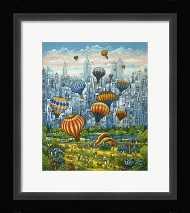 Framed Central Park Balloons Print
