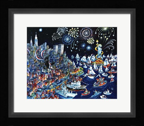 Framed Liberty With Eagle Print