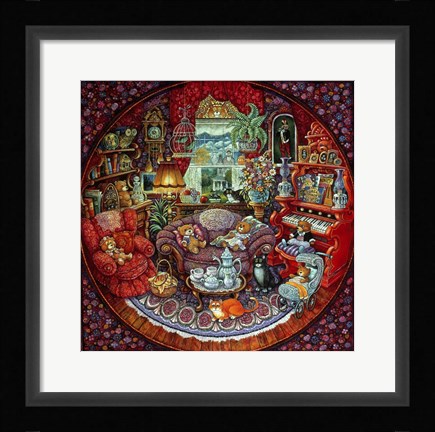 Framed Teatime For Teddy Print