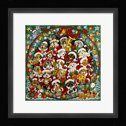 Framed Santa Paws Christmas Print