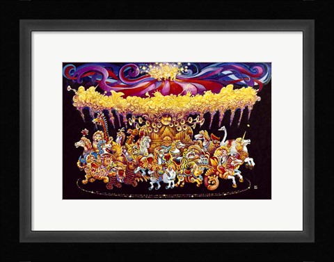 Framed Velvet Carousel Print