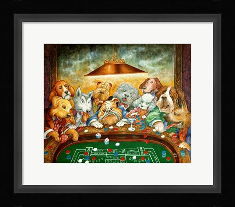 Framed Lucky Dogs Print