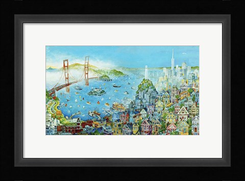 Framed City By The Bay Print