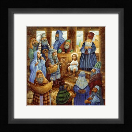 Framed J C In Temple Print