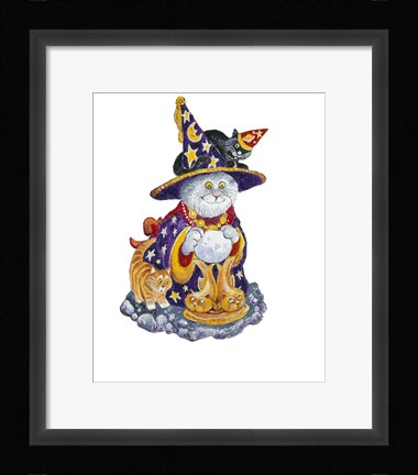Framed Witch Cat Print