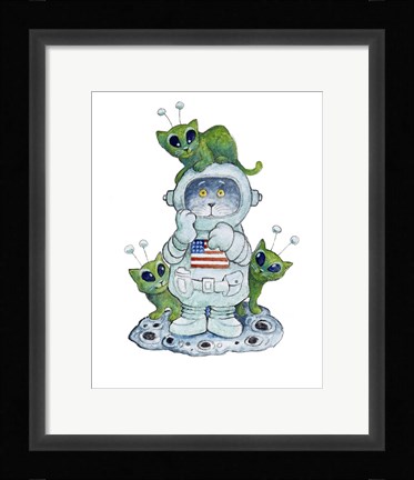Framed Catstanaut Print