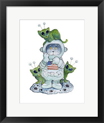 Framed Catstanaut Print