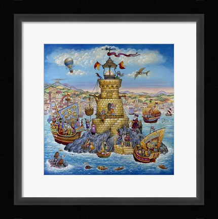 Framed Leonardo's Light Print