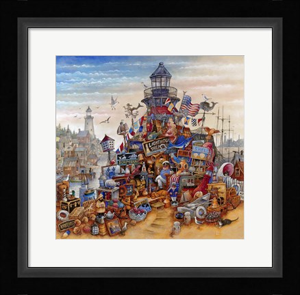 Framed Lighthouse Treasure Print