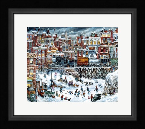 Framed Hockey Night Print