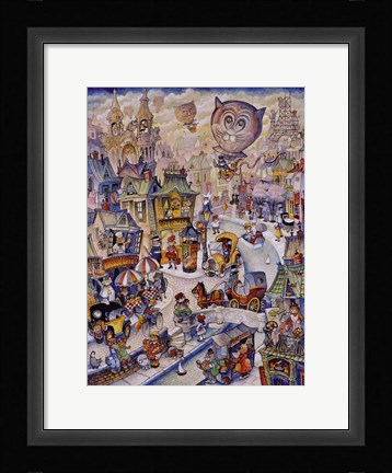 Framed Paris Les Chats Print