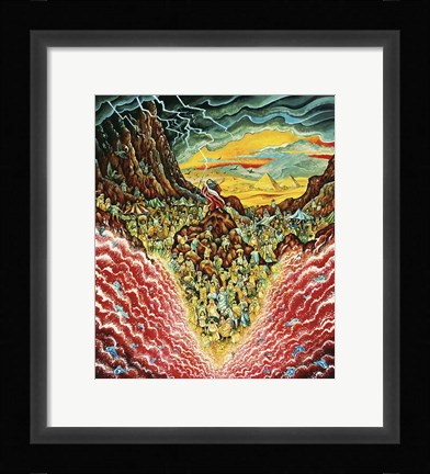 Framed Parting The Red Sea Print
