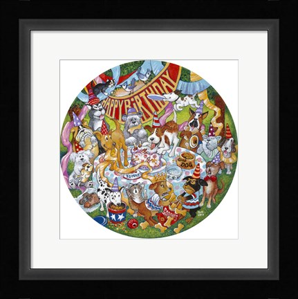 Framed Birthday Dogs Print