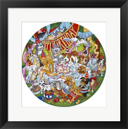 Framed Birthday Dogs Print