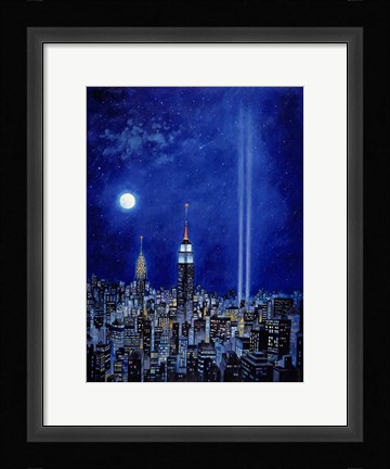 Framed New York Lights 2002 Print