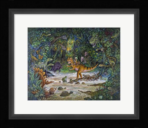 Framed Jurassic Jungle Print