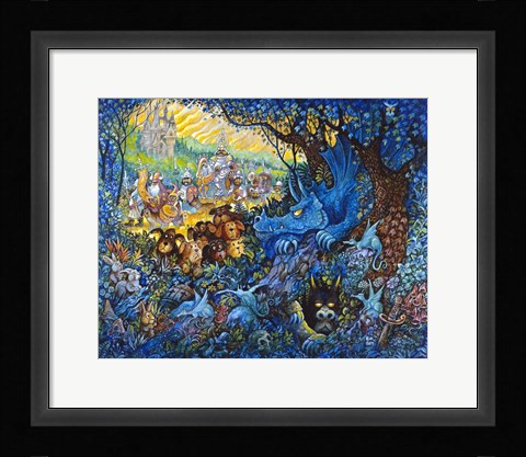 Framed In Search Of The Blue Dragon Print