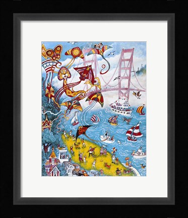Framed Goldengate Kites Print