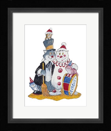 Framed Carnival Cats Print