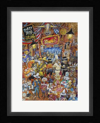 Framed Dirty Dog Saloon Print