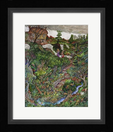 Framed There are fairies at the bottom of my garden! Print