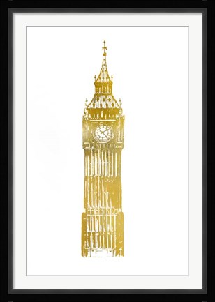 Framed Gold Foil Big Ben Print