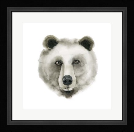Framed Watercolor Bear Print