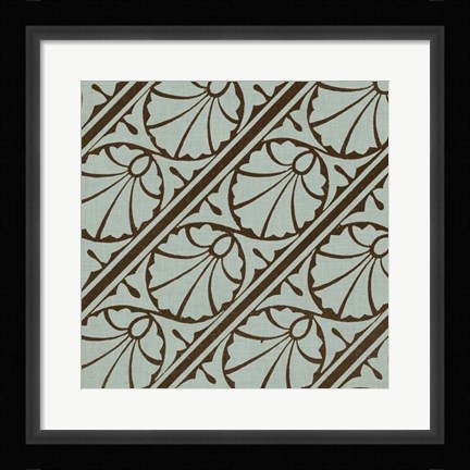 Framed Spa and Sepia Tile II Print