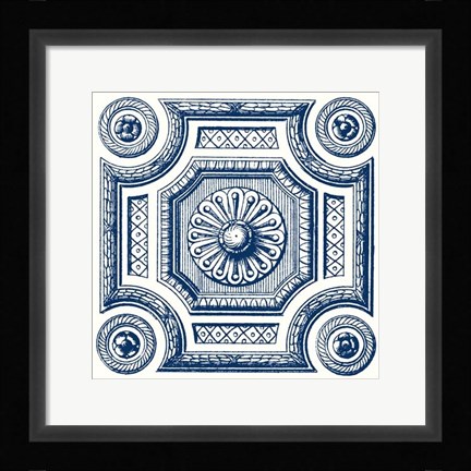 Framed Indigo Medallion III Print