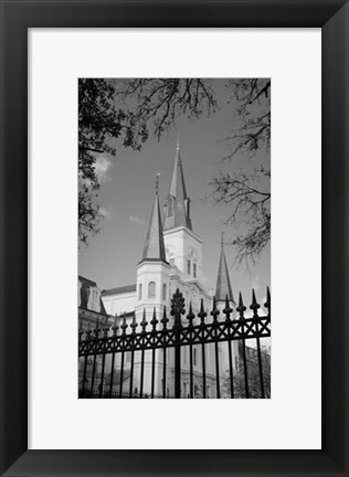 Framed St. Louis Cathedral, Jackson Square II Print