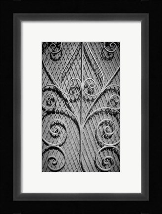 Framed French Quarter Ironwork I Print