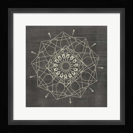 Framed Geometric Tile II Print